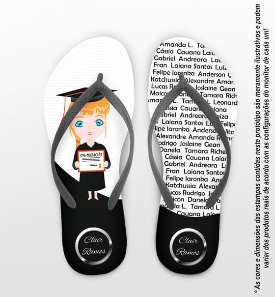 Chinelo Personalizado Formatura Mulheres COD 6764