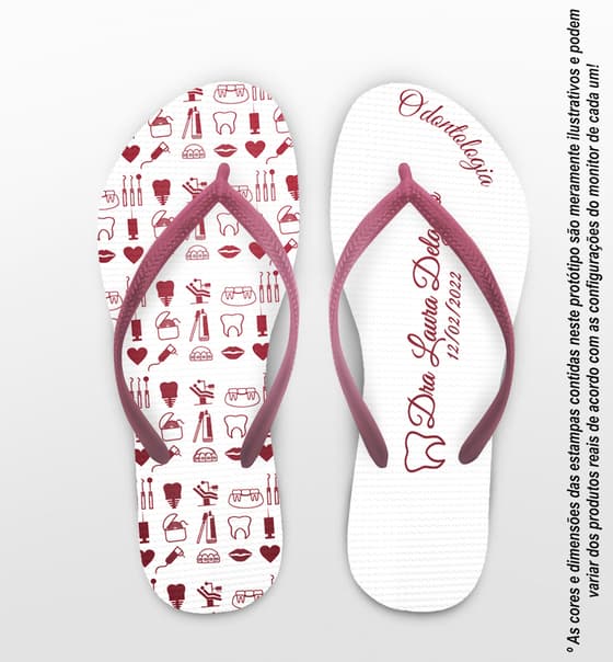 Chinelo Personalizado Formatura Odontologia COD 9089