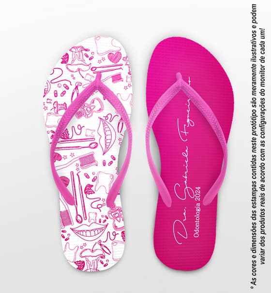 Chinelo Personalizado Formatura Odontologia COD 9090