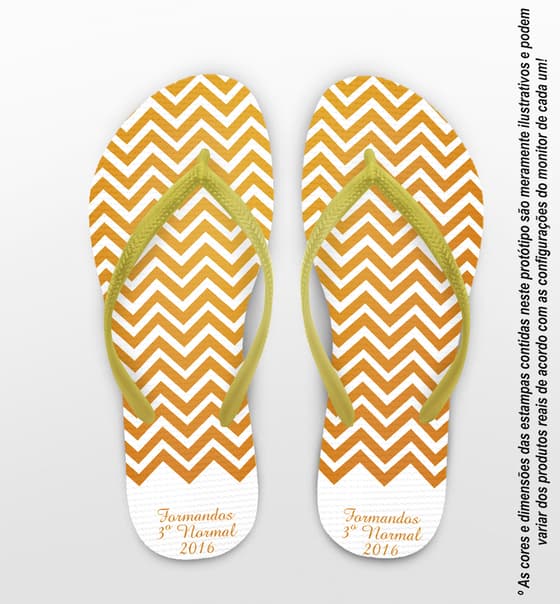 Chinelo Personalizado Formatura Terceirão com Chevron COD 6756