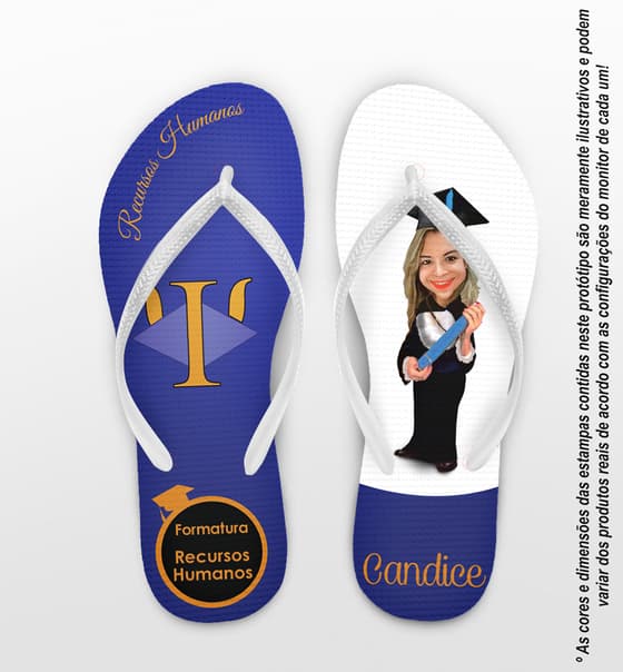 Chinelo Recursos Humanos Formatura Personalizado - COD 2785