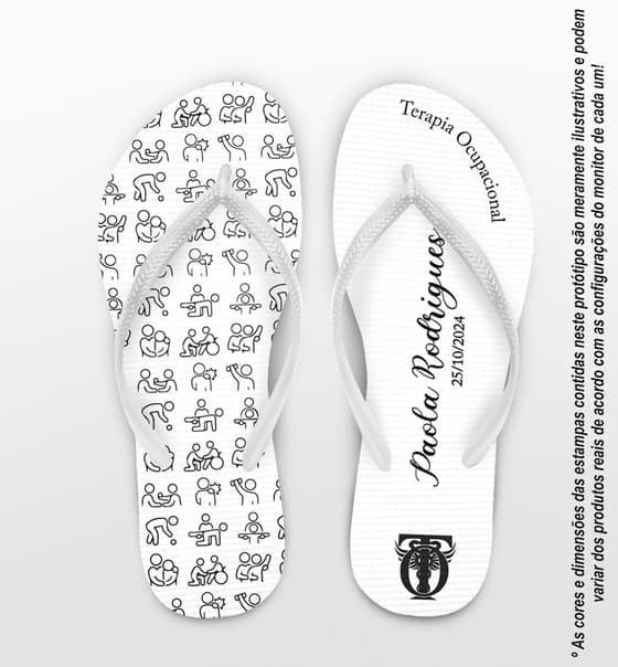 Chinelo Terapia Ocupacional Personalizado COD 12707