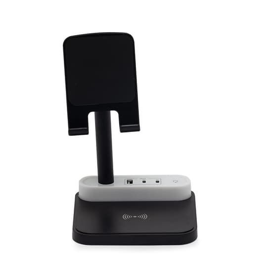 BASE DE CARREGAMENTO COM SUPORTE CELULAR E LUMINÁRIA