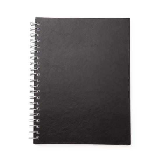 CADERNO C/ CAPA DE COURO SINTÉTICO 21 X 28 CM