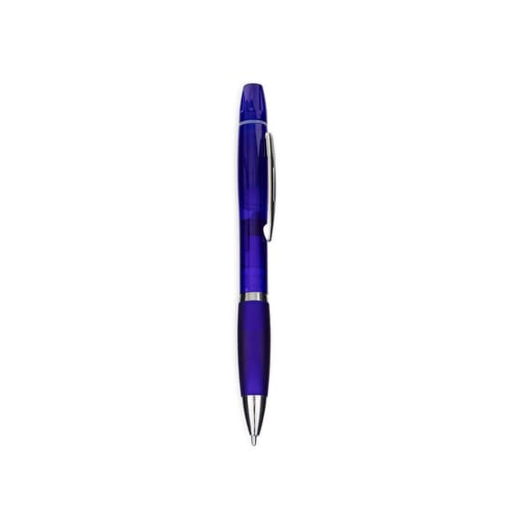 CANETA PLÁSTICA COM MARCA-TEXTO