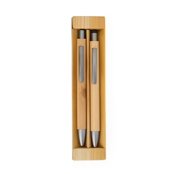KIT ECOLÓGICO CANETA E LAPISEIRA BAMBU