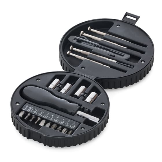 KIT FERRAMENTA C/ ESTOJO FORMATO PNEU