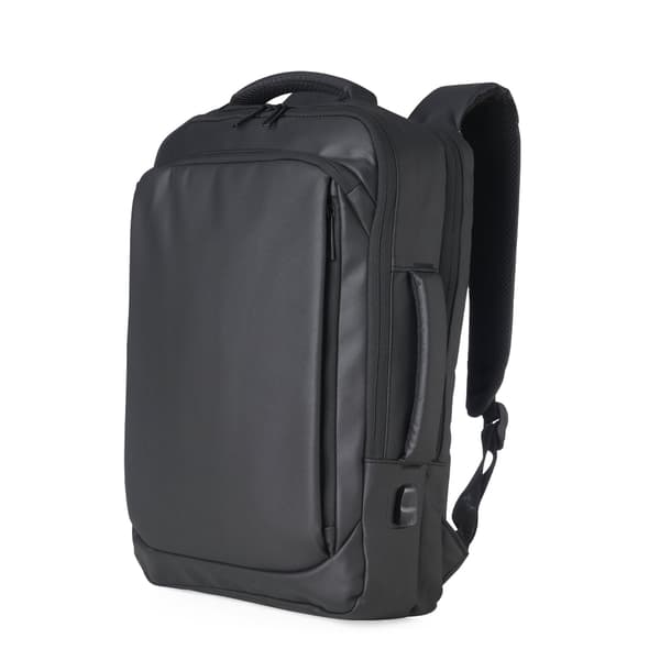 MOCHILA COURO SINTÉTICO USB 17 LITROS