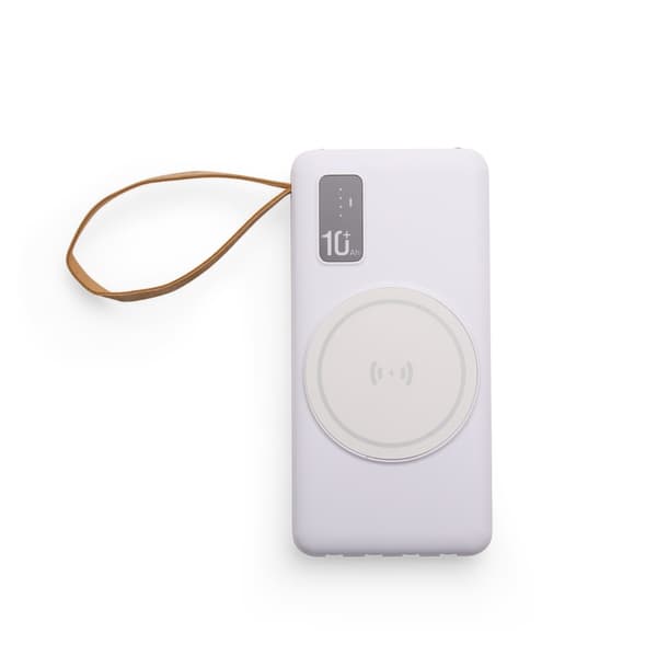 POWER BANK 10.000MAH COM CARREGAMENTO VIA INDUÇÃO OU VIA CABO