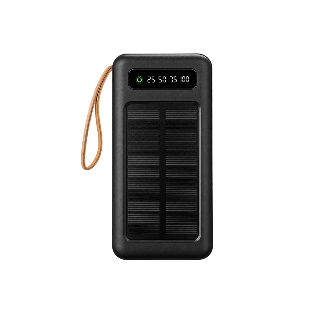 Power Bank Solar 10.000mAh com Lanterna e Multissaídas Personalizado