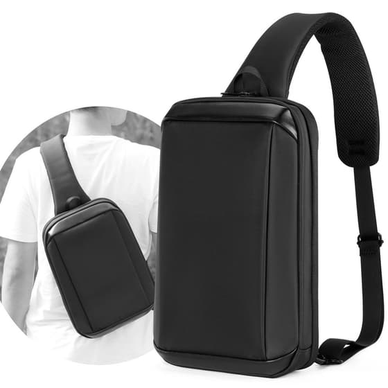 Mochila Transversal em Poliéster 600D