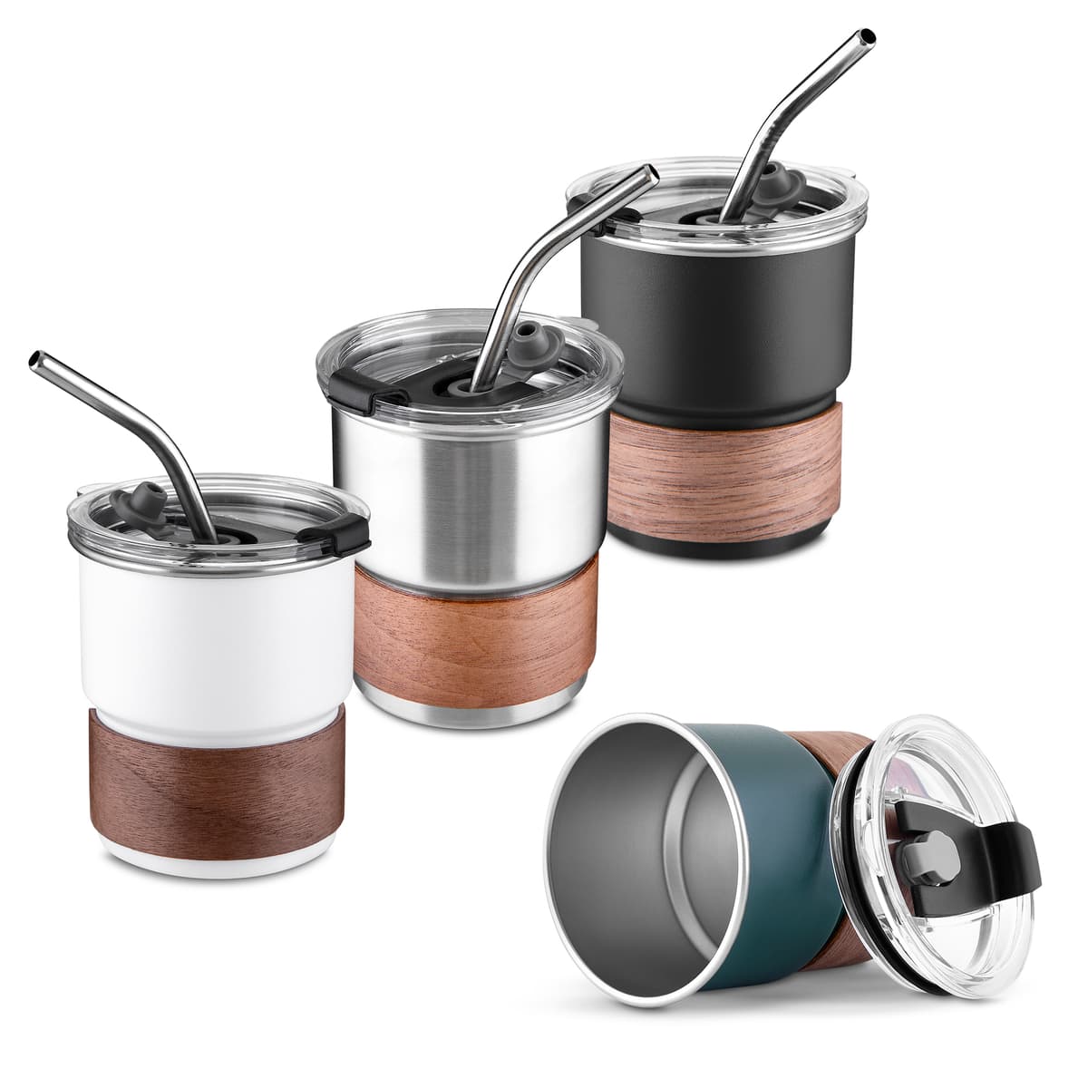 Copo em inox com canudo