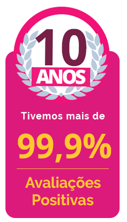 Selo 10 anos de empresa Santa Lembrancinha