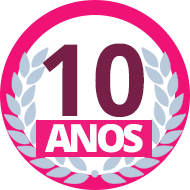 Banner 10 anos de empresa Santa Lembrancinha